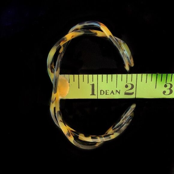 Mid century braided entwined tortoise shell double snake bracelet - Picture 4 of 5